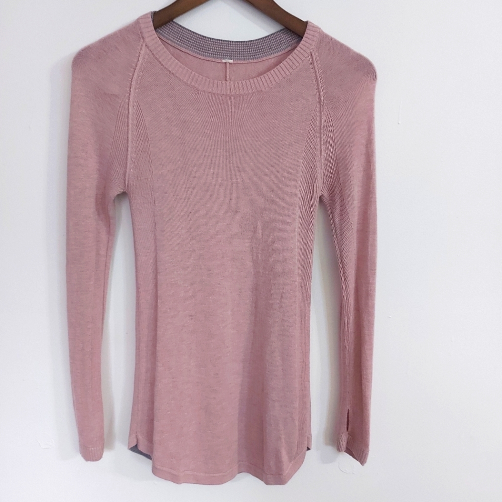 Lululemon Dusty Pink Soft Crew Neck Sweater A Touch Of Cashmere